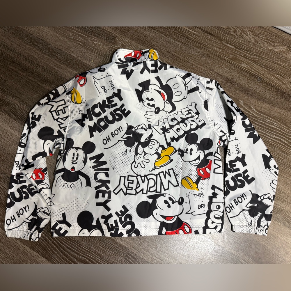 Disney Asia Mickey Mouse Jacket All Over Comic Print Windbreaker Pullover - Picture 2 of 9